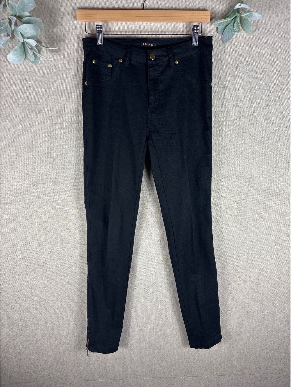 Iman > Black Skinny Zipper Jeans 2